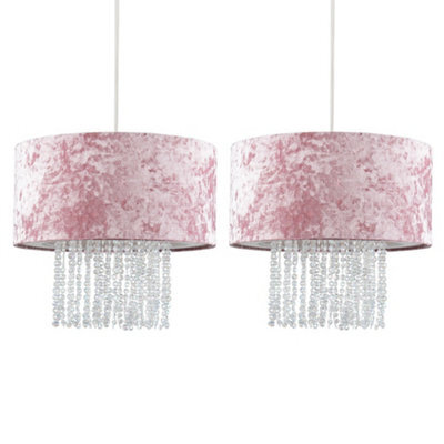 Valuelights Boland Pink Ceiling Droplets Shade And Bulb (D)35Cm - image 1
