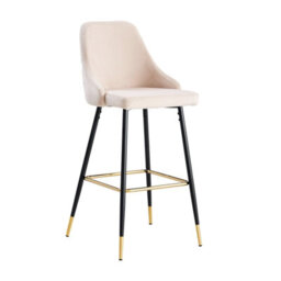 Hygrad Built to Survive 2X Bar Stools Velvet Breakfast Chair Kitchen Pub High Counter Stool Restaurant - thumbnail 1