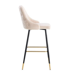 Hygrad Built to Survive 2X Bar Stools Velvet Breakfast Chair Kitchen Pub High Counter Stool Restaurant - thumbnail 3