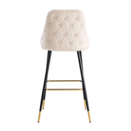 Hygrad Built to Survive 2X Bar Stools Velvet Breakfast Chair Kitchen Pub High Counter Stool Restaurant - thumbnail 4