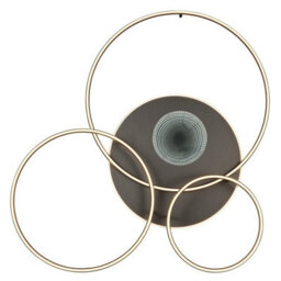 Luminosa Lighting Luminosa Invertina Semi Flush Ceiling Light Brushed Gold Led 2700/6500K - thumbnail 4