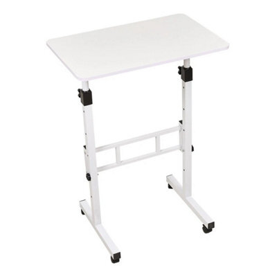 White Height Adjustable Standing Laptop Computer Desk Mobile Study Writing Table 40X60 - image 1