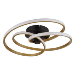 Luminosa Lighting Luminosa Glyxar Gold Integrated Led Semi Flush Ceiling Light Matt Black Led 3000K - thumbnail 2
