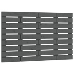 Berkfield Wall Headboard Grey 106X3X63 Cm Solid Wood Pine - thumbnail 2