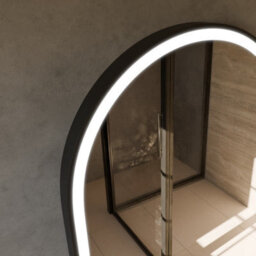 Harper & Harlow 800X500 Pill Matt Black Led Illuminated Bathroom Mirror - thumbnail 3