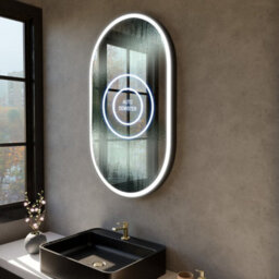 Harper & Harlow 800X500 Pill Matt Black Led Illuminated Bathroom Mirror - thumbnail 2