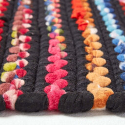 Homescapes Handwoven Multi Coloured Recycled Chindi Folk Rug Large, 120 X 170 Cm - thumbnail 4