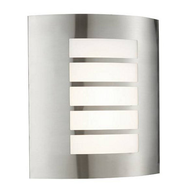 Luminosa Lighting Luminosa Bianco Integrated Led 1 Light Outdoor Wall Light Brushed Stainless Steel, Opal Polypropylene Ip44 - image 1