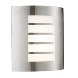 Luminosa Lighting Luminosa Bianco Integrated Led 1 Light Outdoor Wall Light Brushed Stainless Steel, Opal Polypropylene Ip44 - thumbnail 1