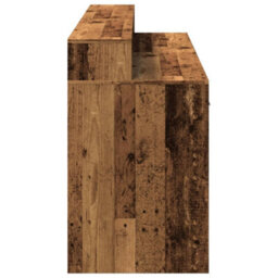 Berkfield Desk With Led Lights Old Wood 160X55X91 Cm Engineered Wood - thumbnail 7