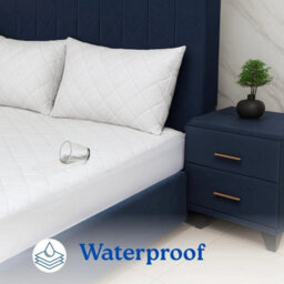 Extra Deep Quilted Mattress Protector Bed Topper Cover Fitted Sheet Pad - thumbnail 4
