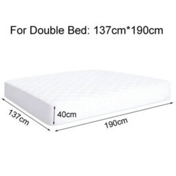 Extra Deep Quilted Mattress Protector Bed Topper Cover Fitted Sheet Pad - thumbnail 2