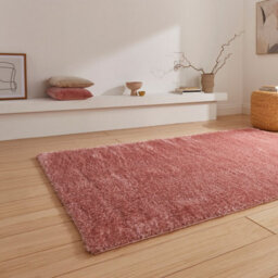 Beige Rose Blush Plain Shaggy 45mm Thick Stain-Resistant Rug For Bedroom, Dining Room, Easy To Clean Rug-80Cm X 150Cm - thumbnail 4