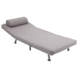 Wyld Haus Kano Fabric Grey Futon Sofa Chair - Adjustable Backrest, Single Bed Conversion, Soft-Touch Fabric - thumbnail 9