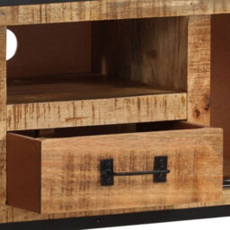 Walplus Tv Cabinet 110X31X46 Cm Rough Mango Wood - thumbnail 8