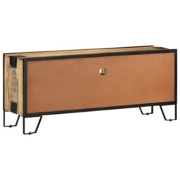 Walplus Tv Cabinet 110X31X46 Cm Rough Mango Wood - thumbnail 3
