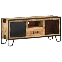 Walplus Tv Cabinet 110X31X46 Cm Rough Mango Wood - thumbnail 1