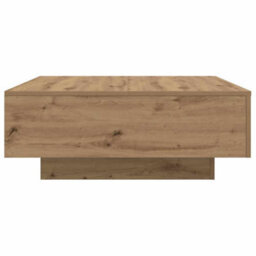 Berkfield Coffee Table With Led Lights Artisan Oak 80X80X31 Cm - thumbnail 7