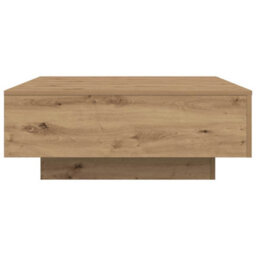 Berkfield Coffee Table With Led Lights Artisan Oak 80X80X31 Cm - thumbnail 6
