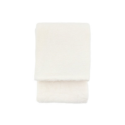 Gallery™ Cream Teddy Fleece Plain Throw (L) 180Cm X (W) 140Cm - image 1