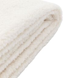Gallery™ Cream Teddy Fleece Plain Throw (L) 180Cm X (W) 140Cm - thumbnail 3