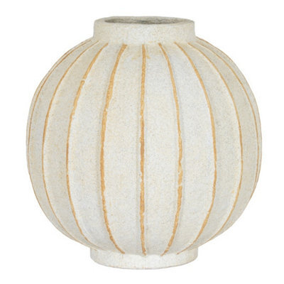 Hill Interiors Grove Large Globe Vase - Ceramic - L29 X W29 X H30 Cm - White - image 1