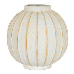Hill Interiors Grove Large Globe Vase - Ceramic - L29 X W29 X H30 Cm - White - thumbnail 1