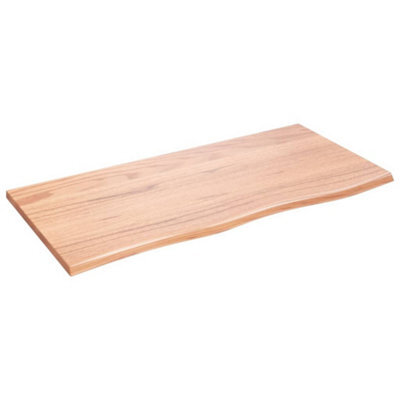 Berkfield Wall Shelf Light Brown 100X50X2 Cm Treated Solid Wood Oak - image 1