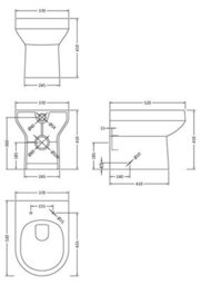 Level Bathroom Bundle Floor Standing Vanity Basin And Wc Unit With Pan, Seat And Cistern - Left Hand - Dark Grey - Balterley - thumbnail 4