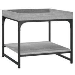 Berkfield Stylish Coffee Table Grey Sonoma 49.5X49.5X45 Cm Engineered Wood - thumbnail 6