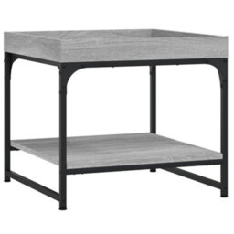 Berkfield Stylish Coffee Table Grey Sonoma 49.5X49.5X45 Cm Engineered Wood - thumbnail 1