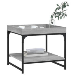 Berkfield Stylish Coffee Table Grey Sonoma 49.5X49.5X45 Cm Engineered Wood - thumbnail 3