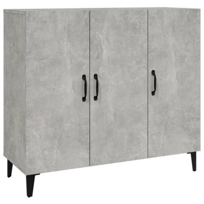 Berkfield Industrial Sideboard Concrete Grey 90X34X80 Cm Engineered Wood - image 1