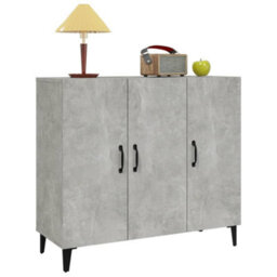 Berkfield Industrial Sideboard Concrete Grey 90X34X80 Cm Engineered Wood - thumbnail 4