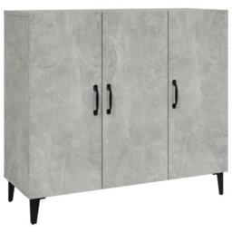 Berkfield Industrial Sideboard Concrete Grey 90X34X80 Cm Engineered Wood - thumbnail 1