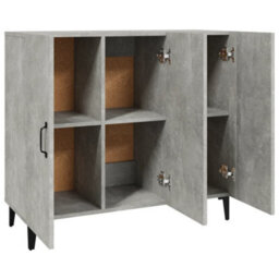 Berkfield Industrial Sideboard Concrete Grey 90X34X80 Cm Engineered Wood - thumbnail 7