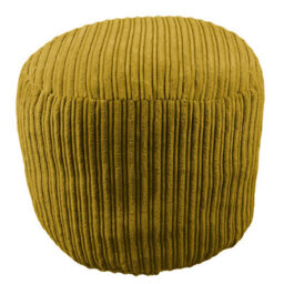 istyle mode Mustard Jumbo Cord Footstool Oval Pouffe, Corduroy Ottoman Bean Bags 40Cm X 35Cm - thumbnail 1