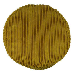 istyle mode Mustard Jumbo Cord Footstool Oval Pouffe, Corduroy Ottoman Bean Bags 40Cm X 35Cm - thumbnail 2