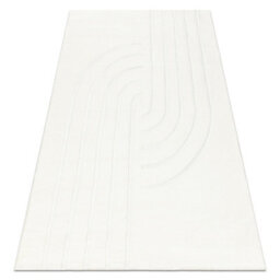 RugsX Curvy White 11 Curves Washable Rug, Structured, Embossed, Plush  200X290 Cm - thumbnail 1