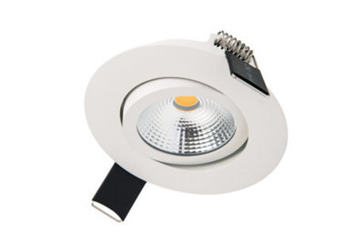 Luminosa Lighting Luminosa Ultra Slim Tiltable Downlight 65mm Cutout 6.5W 670Lm 103Lm/w 4000K 36 Beam Dimmable White