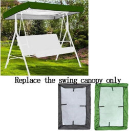 Replacement Canopy For Garden Swing Chair, Hammock Cover (Green, 195X125Cm 76.77X49.2In) - thumbnail 5