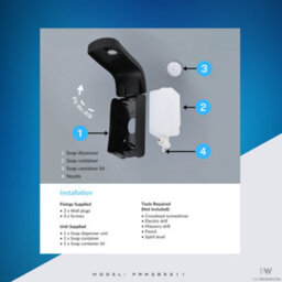 Pro-Kleen Prowashroom 750Ml Soap Dispenser In Black - thumbnail 5