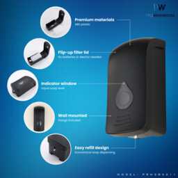 Pro-Kleen Prowashroom 750Ml Soap Dispenser In Black - thumbnail 3