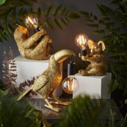 Luminosa Lighting Luminosa Andria Table Lamp Vintage Gold Paint & Matt Black - thumbnail 3