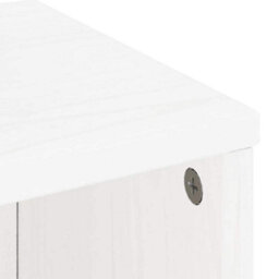 Walplus Side Cabinet With Drawers Odda White 40X24X79 Cm Solid Wood Pine - thumbnail 9