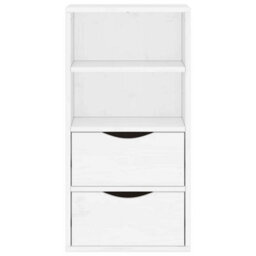Walplus Side Cabinet With Drawers Odda White 40X24X79 Cm Solid Wood Pine - thumbnail 6