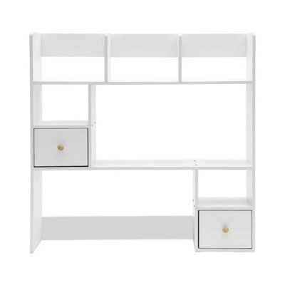 Wooden Desktop Bookshelf Office Dorm Desk Organizer Storage Shelf Display Rack - image 1