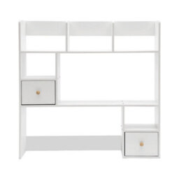 Wooden Desktop Bookshelf Office Dorm Desk Organizer Storage Shelf Display Rack - thumbnail 1