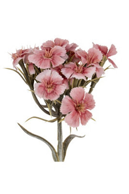 Pink Dianthus Spray Realistic Soft Pink Artificial Flower - image 1