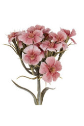 Pink Dianthus Spray Realistic Soft Pink Artificial Flower - thumbnail 1
